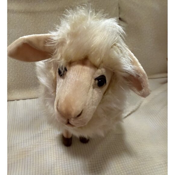 HANSA Realistic White Mama Sheep Stuffed Animal  Plush Toy Farm Nos Gift 15 - Picture 3 of 16